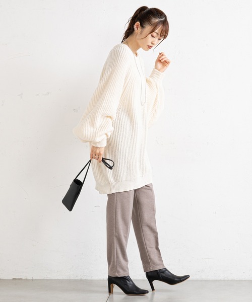 prose verse（プロズヴェール）の「ウール調ストレッチテーパードパンツ（その他パンツ・レディース・ホワイト系その他/ブラック/モカ/イエロー・MEDIUM）」の14枚目の写真