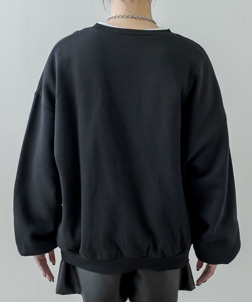 RASVOA（ラスボア）の「レトロトレーナー/スウェット（スウェット・レディース・ブラック/オフホワイト・FREE）」の8枚目の写真