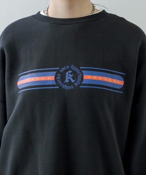 RASVOA（ラスボア）の「レトロトレーナー/スウェット（スウェット・レディース・ブラック/オフホワイト・FREE）」の16枚目の写真