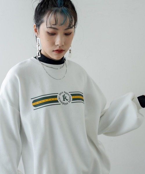 RASVOA（ラスボア）の「レトロトレーナー/スウェット（スウェット・レディース・ブラック/オフホワイト・FREE）」の11枚目の写真