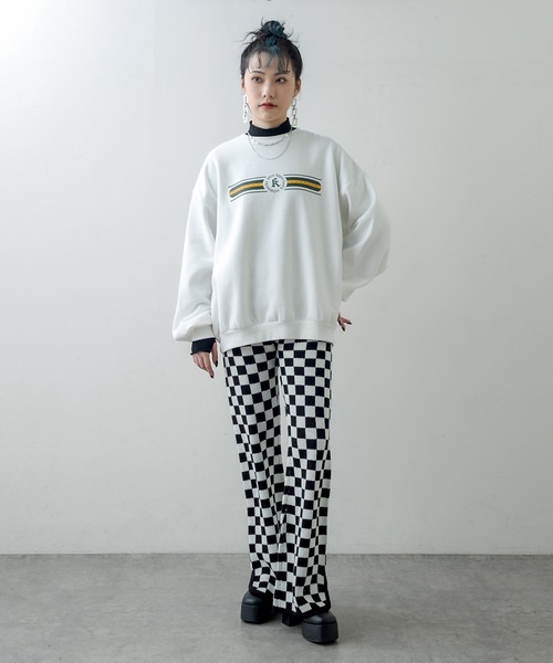 RASVOA（ラスボア）の「レトロトレーナー/スウェット（スウェット・レディース・ブラック/オフホワイト・FREE）」の9枚目の写真