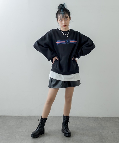 RASVOA（ラスボア）の「レトロトレーナー/スウェット（スウェット・レディース・ブラック/オフホワイト・FREE）」の10枚目の写真