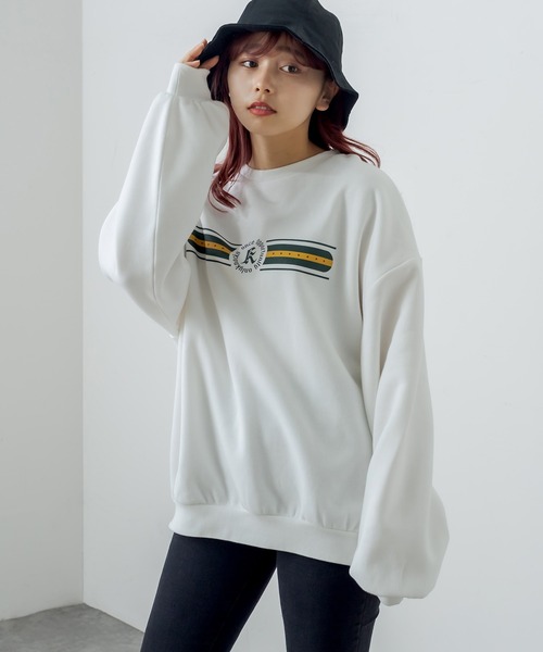 RASVOA（ラスボア）の「レトロトレーナー/スウェット（スウェット・レディース・ブラック/オフホワイト・FREE）」の20枚目の写真