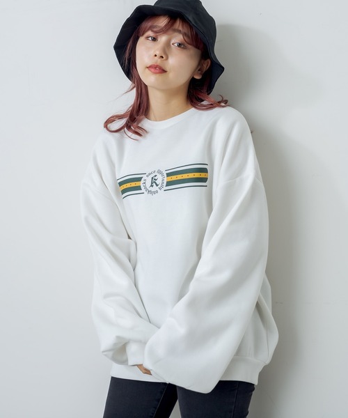 RASVOA（ラスボア）の「レトロトレーナー/スウェット（スウェット・レディース・ブラック/オフホワイト・FREE）」の21枚目の写真