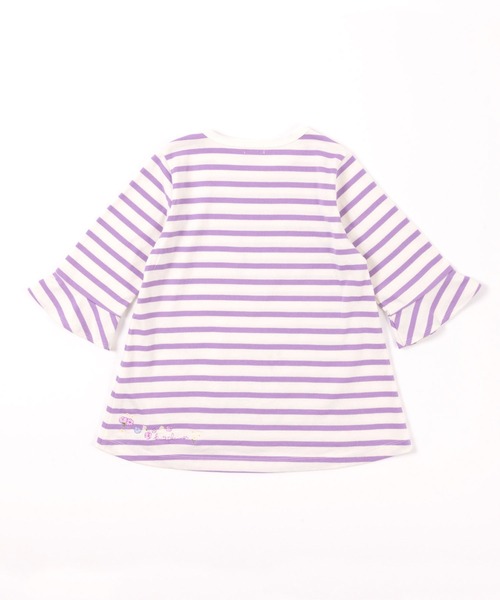 KP（ケーピー）の「【日本製】mimiちゃんアップリケ刺しゅうの7分袖ボーダーＴシャツ(100-130cm)（Tシャツ/カットソー・キッズ・パープル/ピンク・110cm/100cm/120cm/130cm）」の20枚目の写真