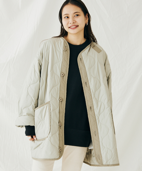 JOURNAL STANDARD（ジャーナルスタンダード）の「※M65 カラーライナー キルティングジャケット（ミリタリージャケット・メンズ・カーキ/イエロー/ライトグリーン・MEDIUM/LARGE）」の3枚目の写真