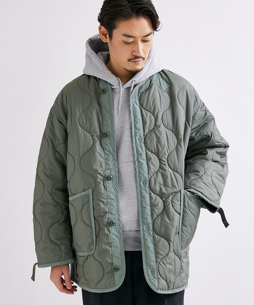 JOURNAL STANDARD（ジャーナルスタンダード）の「※M65 カラーライナー キルティングジャケット（ミリタリージャケット・メンズ・カーキ/イエロー/ライトグリーン・MEDIUM/LARGE）」の13枚目の写真