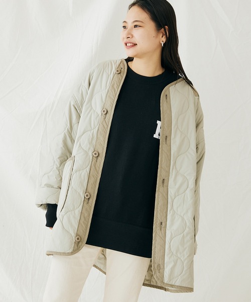 JOURNAL STANDARD（ジャーナルスタンダード）の「※M65 カラーライナー キルティングジャケット（ミリタリージャケット・メンズ・カーキ/イエロー/ライトグリーン・MEDIUM/LARGE）」の12枚目の写真