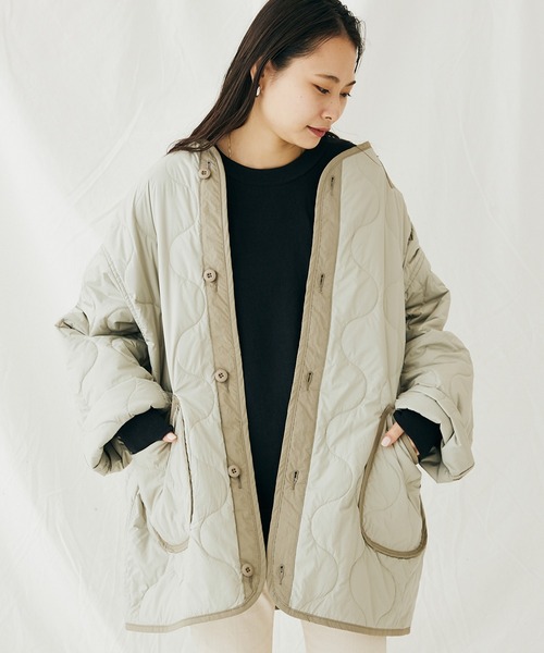 JOURNAL STANDARD（ジャーナルスタンダード）の「※M65 カラーライナー キルティングジャケット（ミリタリージャケット・メンズ・カーキ/イエロー/ライトグリーン・MEDIUM/LARGE）」の6枚目の写真