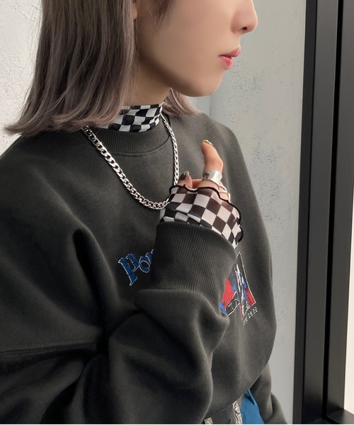 apres jour mignon（アプレジュールミニョン）の「チェッカーフラッグインナー【ZOZOTOWN限定アイテム】（その他トップス・レディース・ブラック/オレンジ/グリーン・フリー/X-LARGE）」の15枚目の写真