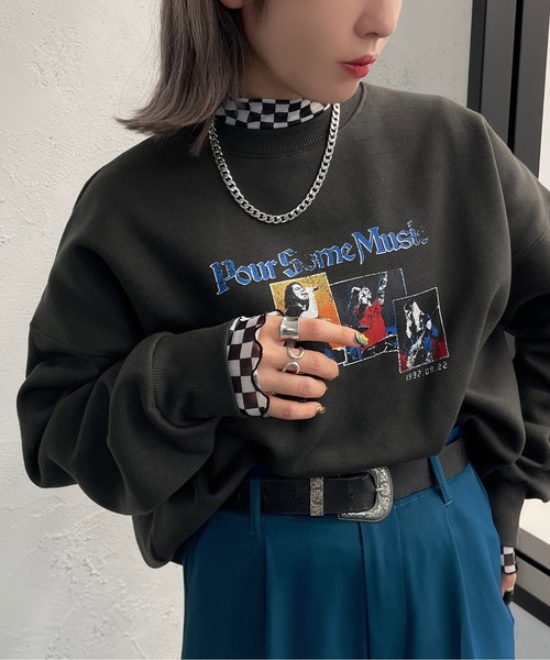 apres jour mignon（アプレジュールミニョン）の「チェッカーフラッグインナー【ZOZOTOWN限定アイテム】（その他トップス・レディース・ブラック/オレンジ/グリーン・フリー/X-LARGE）」の8枚目の写真