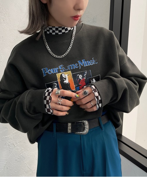 apres jour mignon（アプレジュールミニョン）の「チェッカーフラッグインナー【ZOZOTOWN限定アイテム】（その他トップス・レディース・ブラック/オレンジ/グリーン・フリー/X-LARGE）」の18枚目の写真