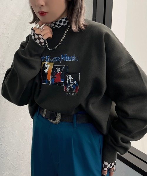 apres jour mignon（アプレジュールミニョン）の「チェッカーフラッグインナー【ZOZOTOWN限定アイテム】（その他トップス・レディース・ブラック/オレンジ/グリーン・フリー/X-LARGE）」の13枚目の写真