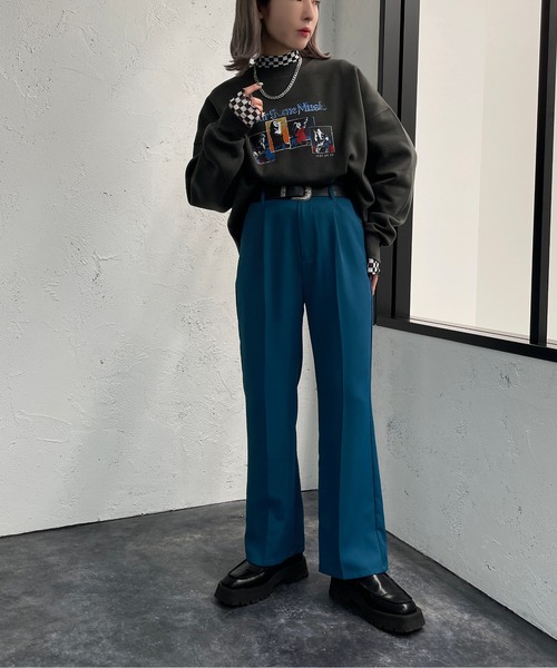 apres jour mignon（アプレジュールミニョン）の「チェッカーフラッグインナー【ZOZOTOWN限定アイテム】（その他トップス・レディース・ブラック/オレンジ/グリーン・フリー/X-LARGE）」の6枚目の写真