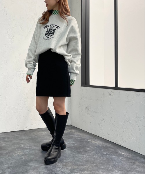 apres jour mignon（アプレジュールミニョン）の「チェッカーフラッグインナー【ZOZOTOWN限定アイテム】（その他トップス・レディース・ブラック/オレンジ/グリーン・フリー/X-LARGE）」の14枚目の写真