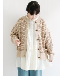 Samansa Mos2 | ラーベン編みニットカーディガン(カーディガン/ボレロ)