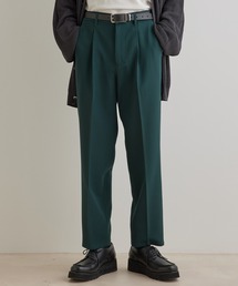 JUNRED | スムースストレッチ1タックストレートパンツ(スラックス)
