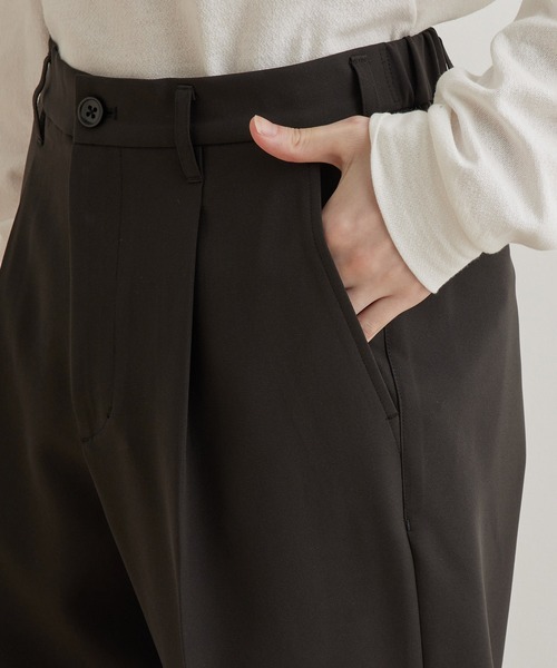 JUNRED(ジュンレッド)の「スムースストレッチ1タックストレートパンツ(スラックス・メンズ・ブラック系その他/グリーン/グレー系その他・M/S/L)」の19枚目の写真