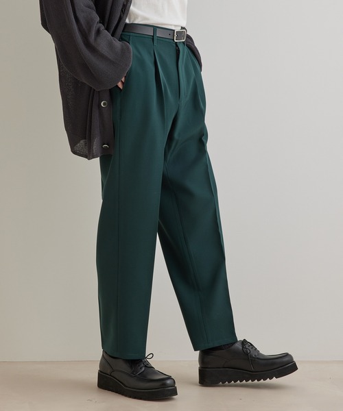 JUNRED(ジュンレッド)の「スムースストレッチ1タックストレートパンツ(スラックス・メンズ・ブラック系その他/グリーン/グレー系その他・M/S/L)」の5枚目の写真