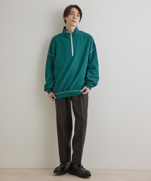 JUNRED(ジュンレッド)の「スムースストレッチ1タックストレートパンツ(スラックス・メンズ・ブラック系その他/グリーン/グレー系その他・M/S/L)」の14枚目の写真