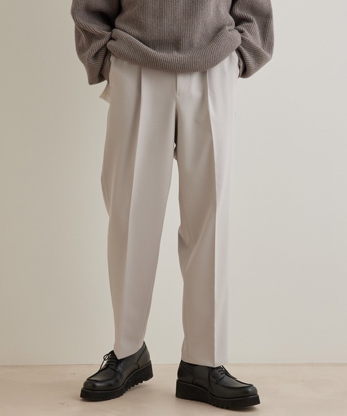 JUNRED(ジュンレッド)の「スムースストレッチ1タックストレートパンツ(スラックス・メンズ・ブラック系その他/グリーン/グレー系その他・M/S/L)」の7枚目の写真