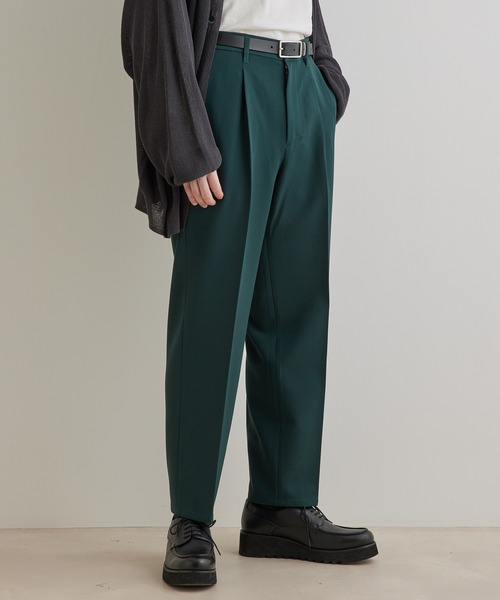 JUNRED(ジュンレッド)の「スムースストレッチ1タックストレートパンツ(スラックス・メンズ・ブラック系その他/グリーン/グレー系その他・M/S/L)」の4枚目の写真