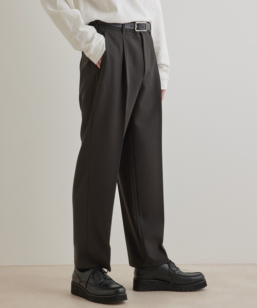 JUNRED(ジュンレッド)の「スムースストレッチ1タックストレートパンツ(スラックス・メンズ・ブラック系その他/グリーン/グレー系その他・M/S/L)」の9枚目の写真