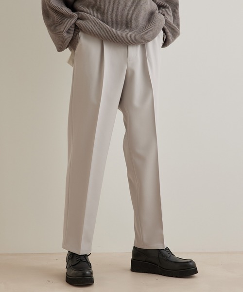 JUNRED(ジュンレッド)の「スムースストレッチ1タックストレートパンツ(スラックス・メンズ・ブラック系その他/グリーン/グレー系その他・M/S/L)」の6枚目の写真