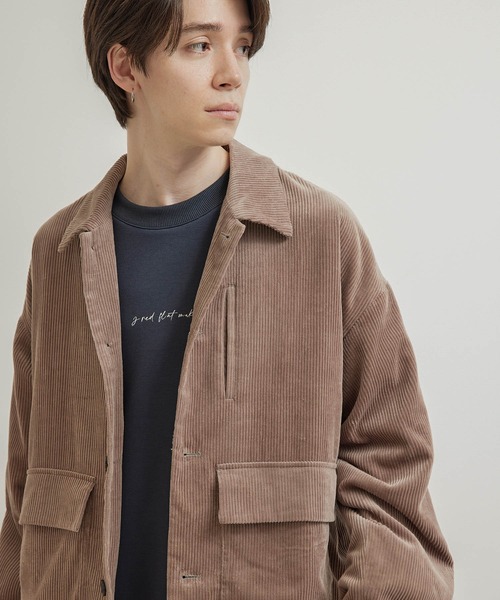 JUNRED（ジュンレッド）の「【セットアップ対応】コーデュロイCPOブルゾン（ブルゾン・メンズ・チャコールグレー/ブラウン/オフホワイト・S/M/L）」の11枚目の写真