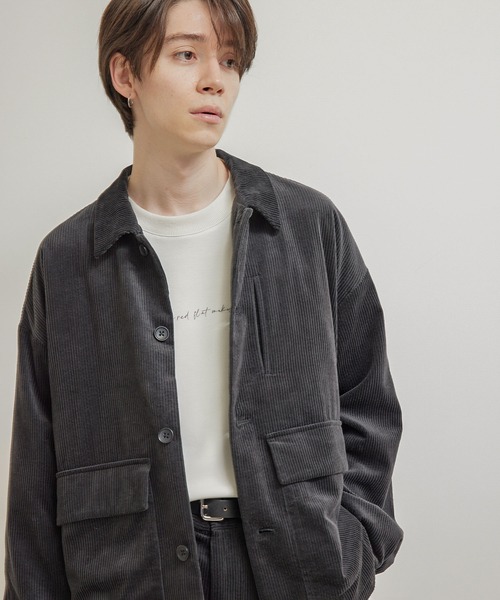 JUNRED（ジュンレッド）の「【セットアップ対応】コーデュロイCPOブルゾン（ブルゾン・メンズ・チャコールグレー/ブラウン/オフホワイト・S/M/L）」の7枚目の写真