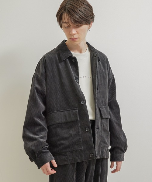 JUNRED（ジュンレッド）の「【セットアップ対応】コーデュロイCPOブルゾン（ブルゾン・メンズ・チャコールグレー/ブラウン/オフホワイト・S/M/L）」の8枚目の写真