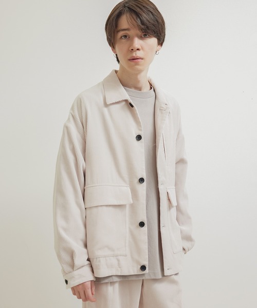 JUNRED（ジュンレッド）の「【セットアップ対応】コーデュロイCPOブルゾン（ブルゾン・メンズ・チャコールグレー/ブラウン/オフホワイト・S/M/L）」の9枚目の写真