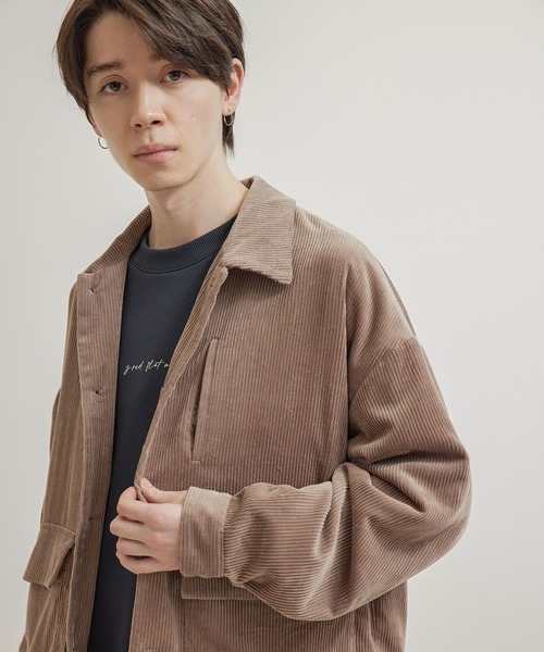 JUNRED（ジュンレッド）の「【セットアップ対応】コーデュロイCPOブルゾン（ブルゾン・メンズ・チャコールグレー/ブラウン/オフホワイト・S/M/L）」の12枚目の写真