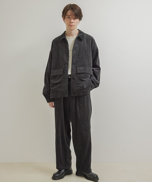 JUNRED（ジュンレッド）の「【セットアップ対応】コーデュロイCPOブルゾン（ブルゾン・メンズ・チャコールグレー/ブラウン/オフホワイト・S/M/L）」の14枚目の写真