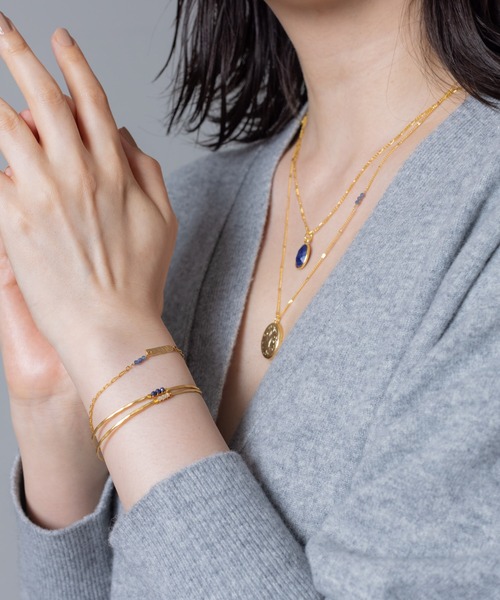 collex(コレックス)の「【Ljud/ユード】ベゼル天然石ネックレス サファイア(ネックレス・レディース・ブルー・フリー)」の11枚目の写真