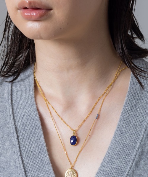 collex(コレックス)の「【Ljud/ユード】ベゼル天然石ネックレス サファイア(ネックレス・レディース・ブルー・フリー)」の13枚目の写真