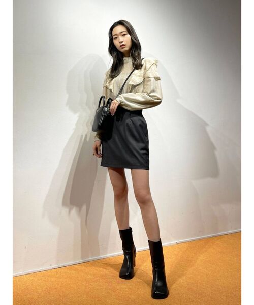 EMODA（エモダ）の「サークルヒールショートブーツ（ブーツ・レディース・ブラック/グレー・SMALL/MEDIUM/LARGE）」の13枚目の写真