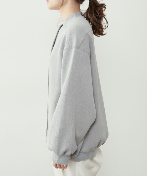 PUAL CE CIN（ピュアルセシン）の「【Du noir】へリンボーン裏毛ブルゾン（ブルゾン・レディース・ブラック/グレー/オフホワイト・FREE）」の11枚目の写真