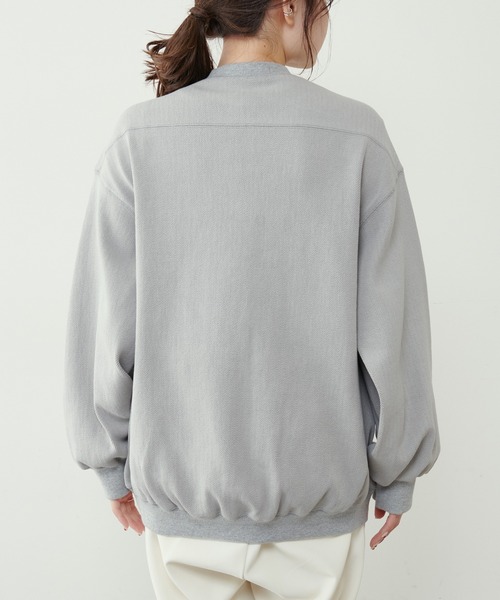 PUAL CE CIN（ピュアルセシン）の「【Du noir】へリンボーン裏毛ブルゾン（ブルゾン・レディース・ブラック/グレー/オフホワイト・FREE）」の12枚目の写真