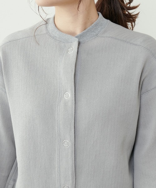 PUAL CE CIN（ピュアルセシン）の「【Du noir】へリンボーン裏毛ブルゾン（ブルゾン・レディース・ブラック/グレー/オフホワイト・FREE）」の13枚目の写真