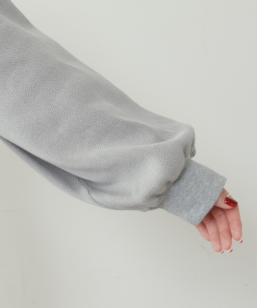 PUAL CE CIN（ピュアルセシン）の「【Du noir】へリンボーン裏毛ブルゾン（ブルゾン・レディース・ブラック/グレー/オフホワイト・FREE）」の14枚目の写真