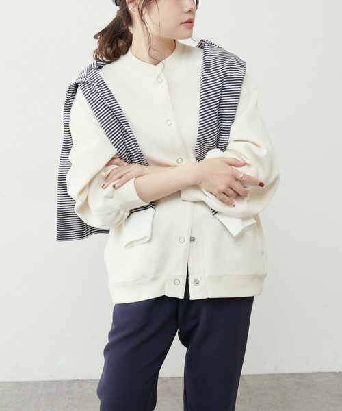 PUAL CE CIN（ピュアルセシン）の「【Du noir】へリンボーン裏毛ブルゾン（ブルゾン・レディース・ブラック/グレー/オフホワイト・FREE）」の19枚目の写真
