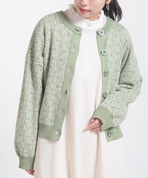 前後２ｗａｙジャガードニットカーディガン