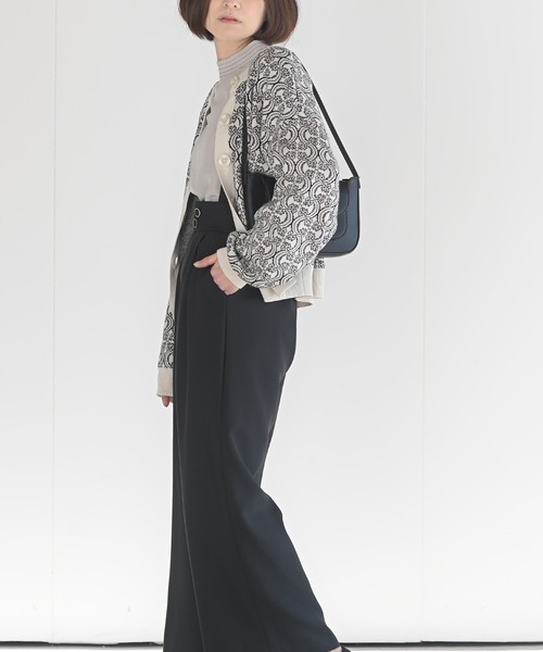 rps（アールピーエス）の「前後２ｗａｙジャガードニットカーディガン（カーディガン/ボレロ・レディース・ブラック/ブルー/グリーン/アイボリー・M）」の6枚目の写真