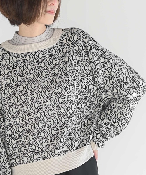 rps（アールピーエス）の「前後２ｗａｙジャガードニットカーディガン（カーディガン/ボレロ・レディース・ブラック/ブルー/グリーン/アイボリー・M）」の11枚目の写真