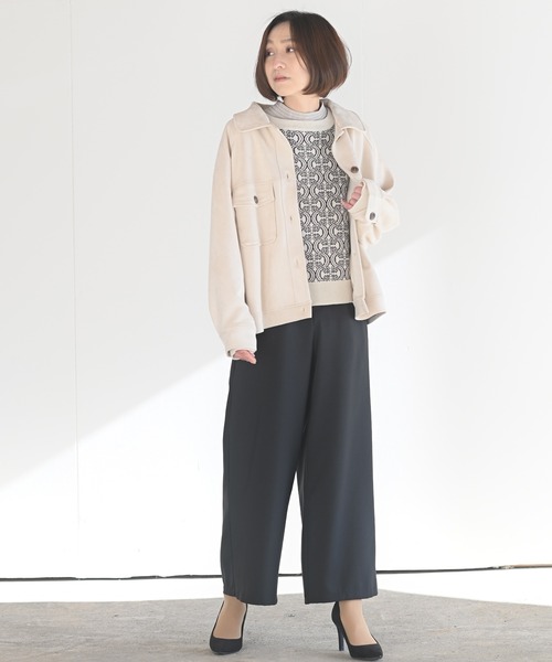 rps（アールピーエス）の「前後２ｗａｙジャガードニットカーディガン（カーディガン/ボレロ・レディース・ブラック/ブルー/グリーン/アイボリー・M）」の14枚目の写真