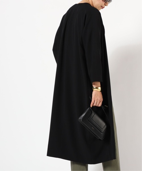 ドゥーズィエムクラス EDENノーカラーコート 黒 Deuxieme Classe（ドゥーズィエムクラス）の「EDEN ノーカラーコート