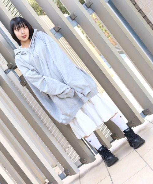 sevens（セブンズ）の「【sevens】超ビッグパーカー/オーバーサイズ（パーカー・レディース・チャコールグレー/ブラック/グレー/オフホワイト・FREE）」の18枚目の写真