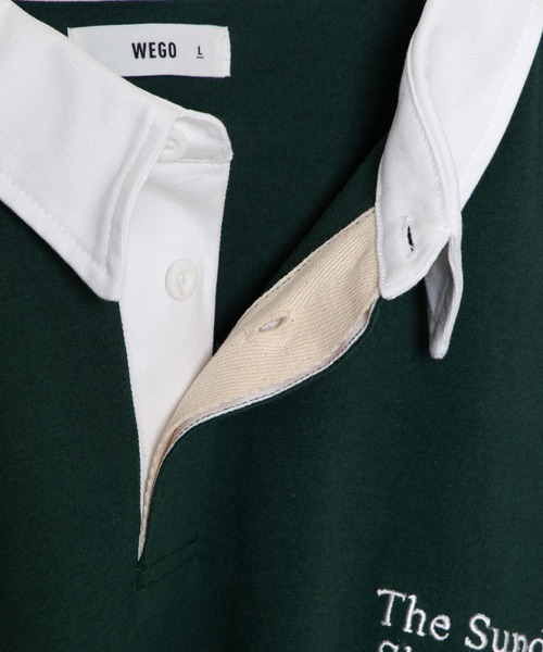 WEGO（ウィゴー）の「WEGO/ビッグラガーシャツ（ポロシャツ・メンズ・ダークグリーン/サックスブルー/その他1/その他2・MEDIUM/LARGE）」の6枚目の写真
