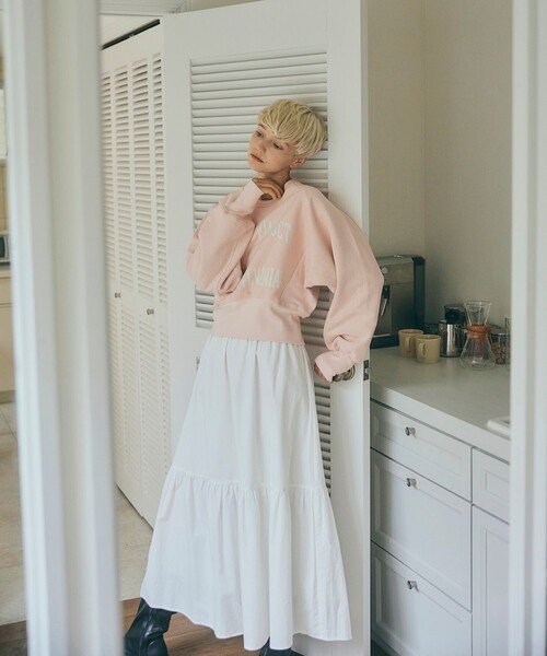 FREAK'S STORE（フリークスストア）の「スウェットカットソー（スウェット・レディース・ライトグレー・ﾌﾘ-）」の8枚目の写真